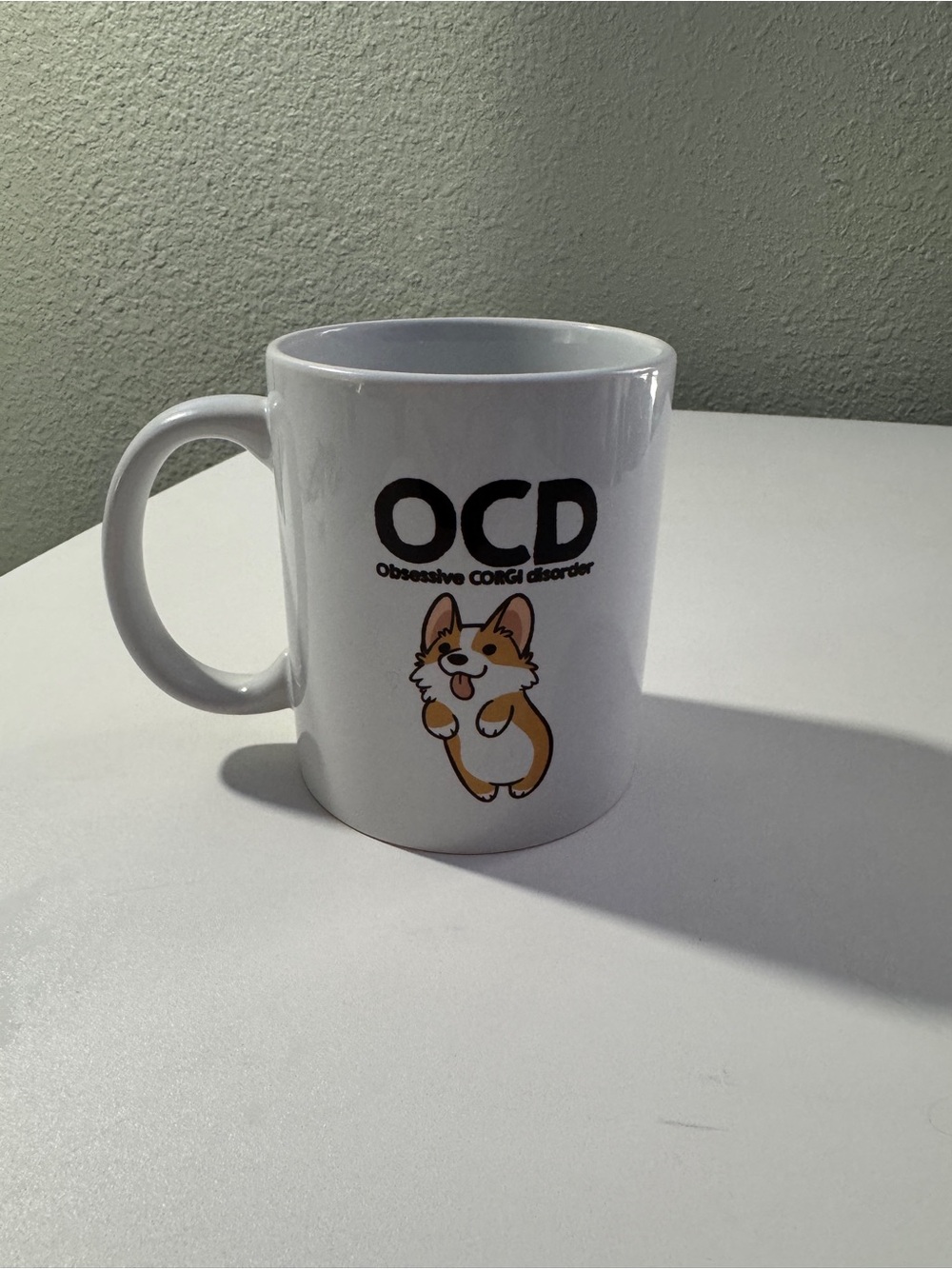 Funny "OCD - Obsessive Corgi Disorder" Ceramic Coffee Mug